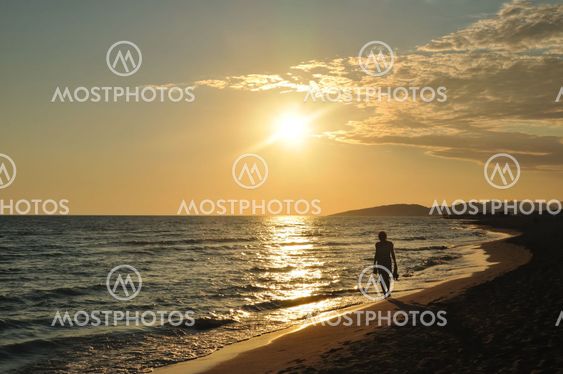 Sunset on beach