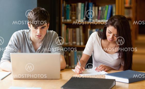 Students working together