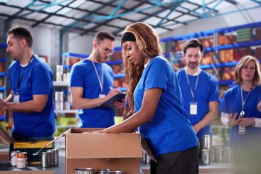 Multicultural Team Working Together