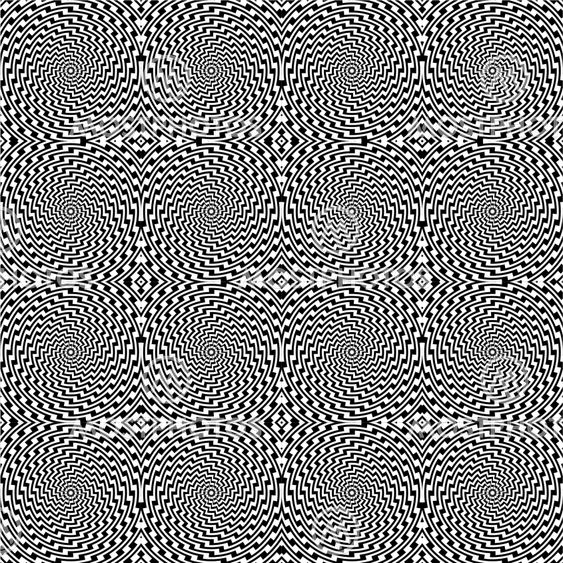 Design seamless monochrome circular striped pattern....