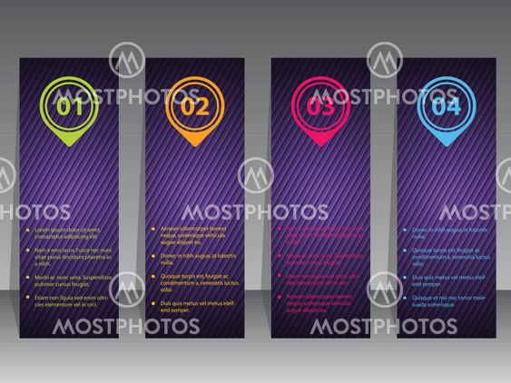 Abstract infographic label set