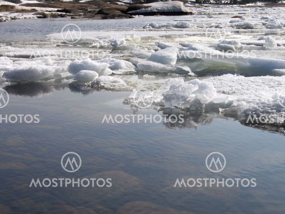 Ice floe in spring