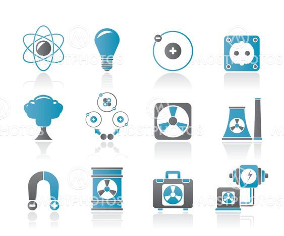 Atomic and Nuclear Energy Icons