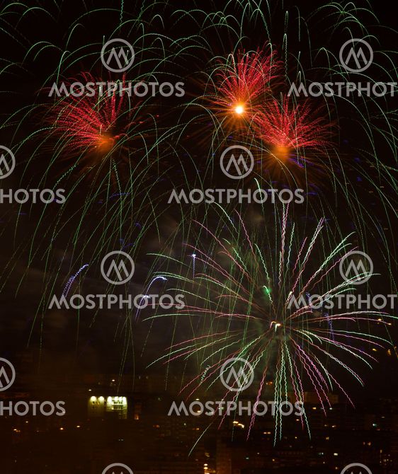 Fireworks, Bilbao, Bizkaia, Spain