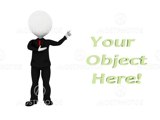 3d man presenting your product over white background