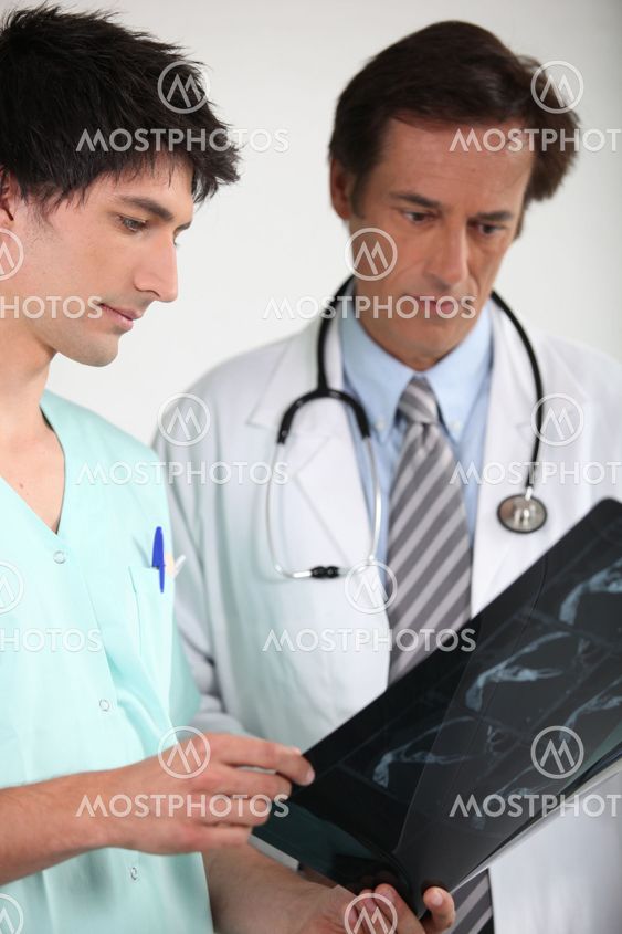 nurse holding radiography