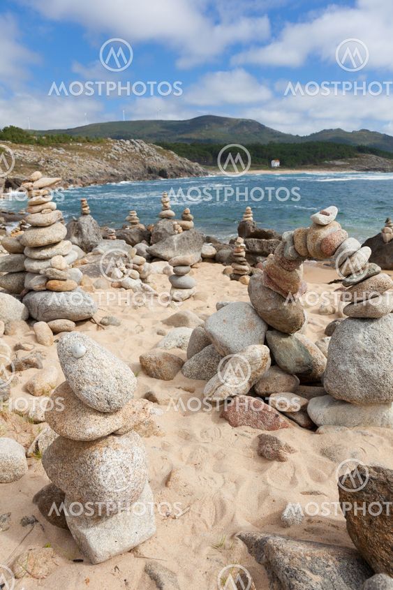 Beach near at Castro de Baroña, La Coruña, Galicia, Spain