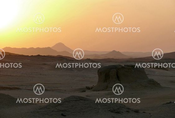 Sunset in the Sahara Desert.