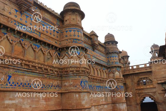 Gwalior india fort and Gurdwara Bandi Chhor marble Temple