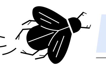 Fly buzzing near a shopping bag, representing...