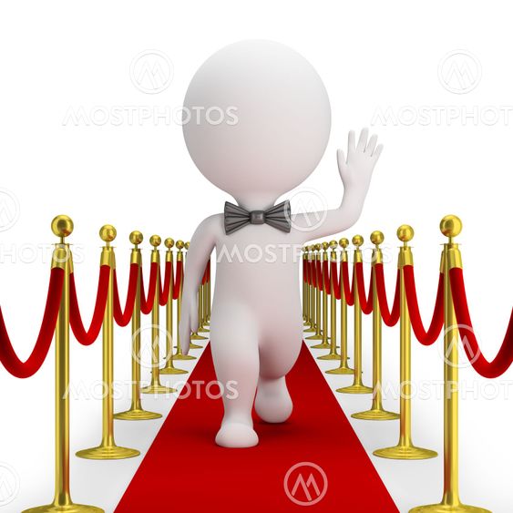 3d small people - red carpet