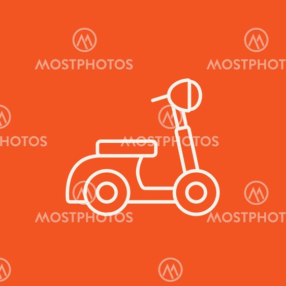 Scooter line icon.