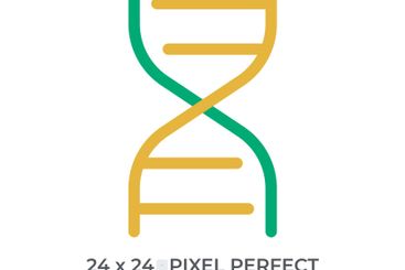 DNA helix colorful line ui icon