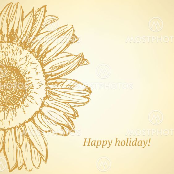 Sketch sunflower
