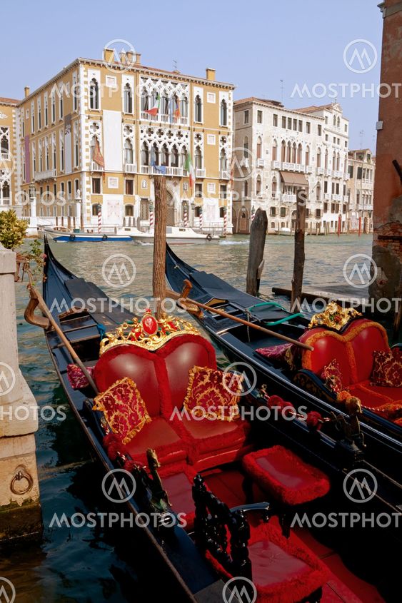 Gondolas at Canal Grande in Venice.