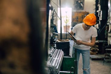 professional engineer caucasian women inspecting...