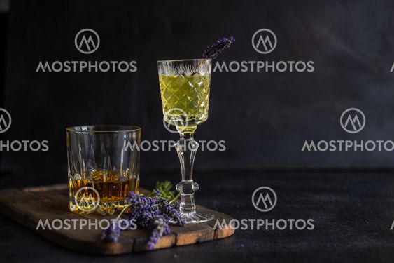 Traditional italian alcoho drink limoncello