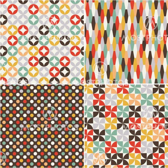 retro seamless abstract geometric pattern