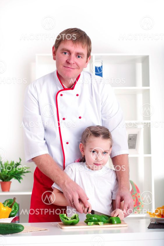 family cooking together