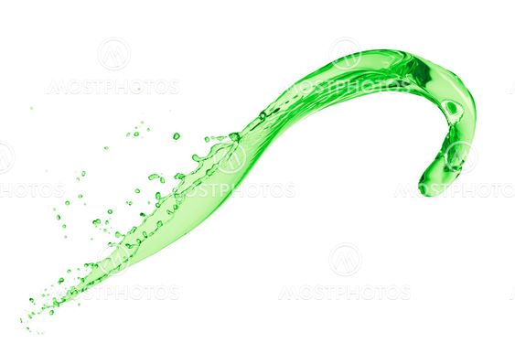 green liquid splash