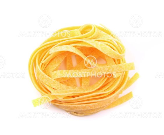 Tagliatelle paglia e fieno tipycal italian pasta.