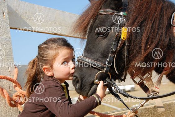 little girl and her pony