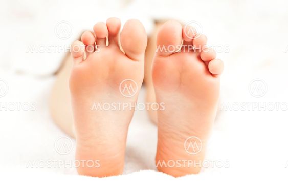 Bare relaxed feet