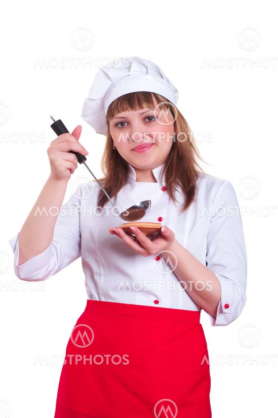 attractive woman cooking