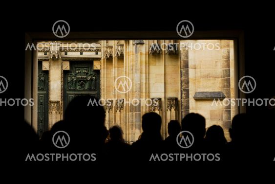 Exterior of Saint Vitus's Cathedral in Prague, Czech Republic