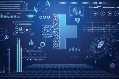 abstract technology science concept  Plus data health...