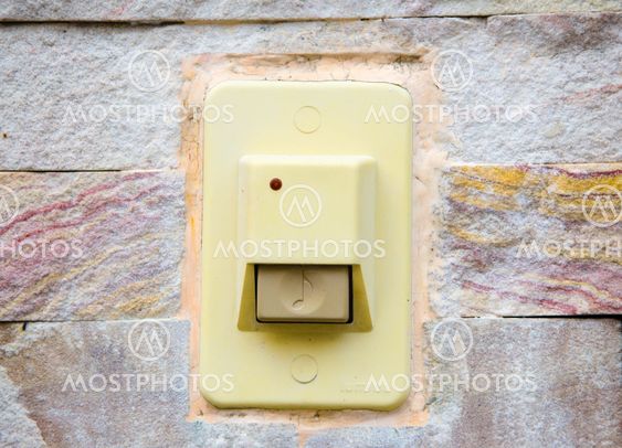 Doorbell on wall