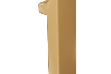 3d number one 1 golden or bronze shining typography...