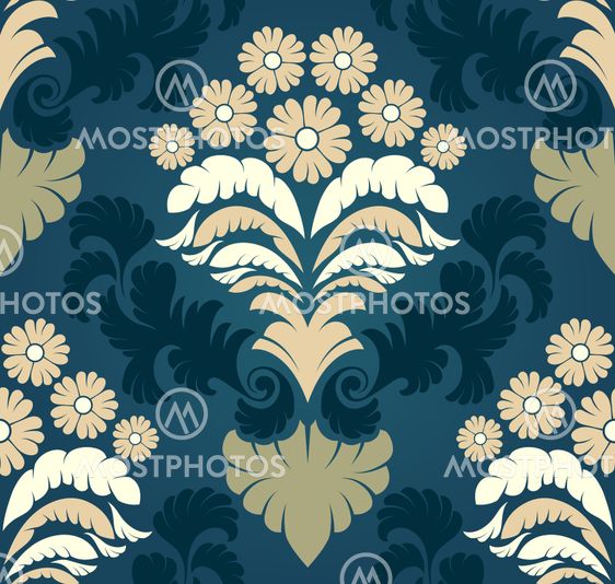 Damask seamless pattern