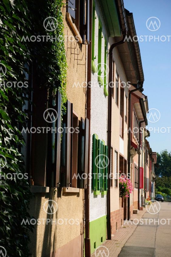 Colorful houses in the street