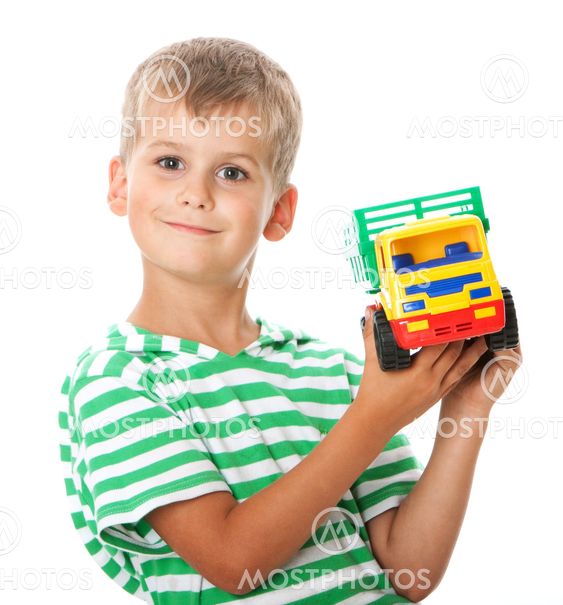Boy with a toy