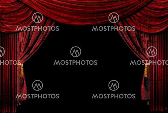 Old fashioned, elegant theater stage drapes