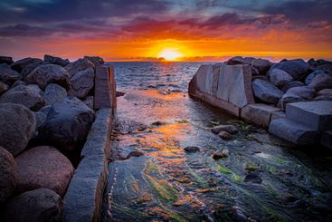 Utsikt från insläpp i Västra hamnen