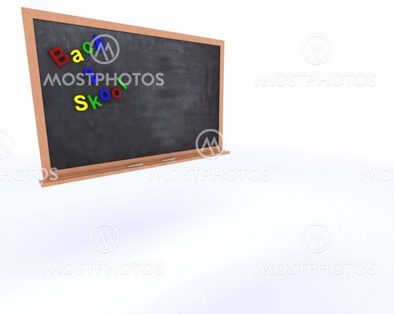 Chalkboard with magnetic letters