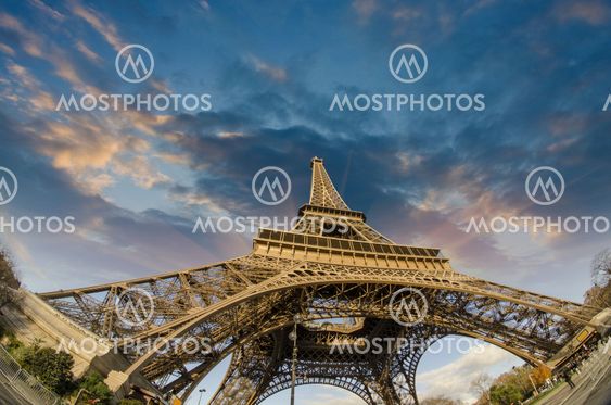 Colors of Eiffel Tower in Paris