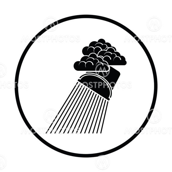 Rainfall like from bucket icon