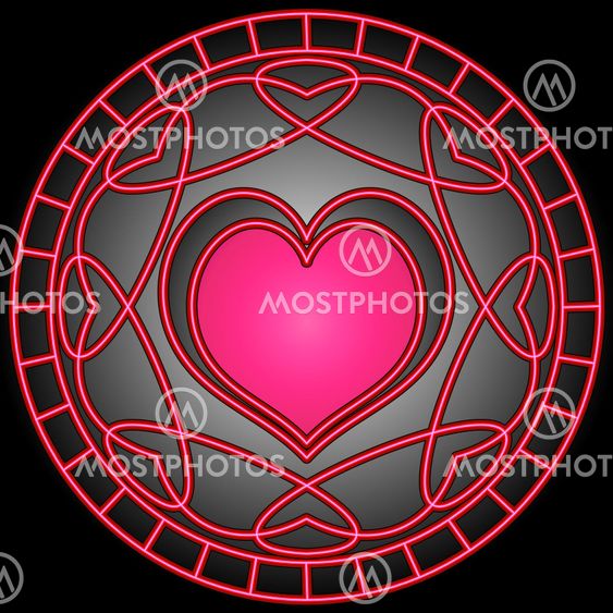 Pink Hearts & Swirls