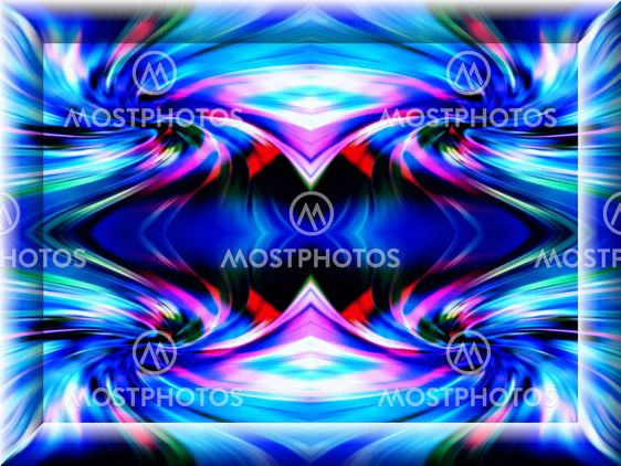 Cosmic whirlwind. Eddy currents in blue in 3D frame. A-0104.