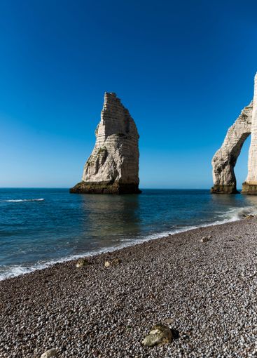 Beautiful seaside landscape of cliffs on the Normandy...