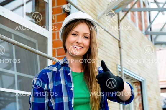 Female construction worker