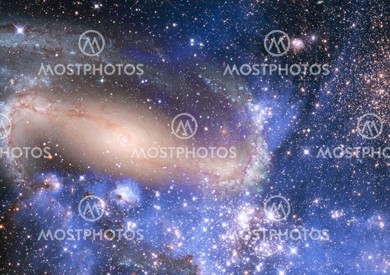 Far away spiral galaxy.