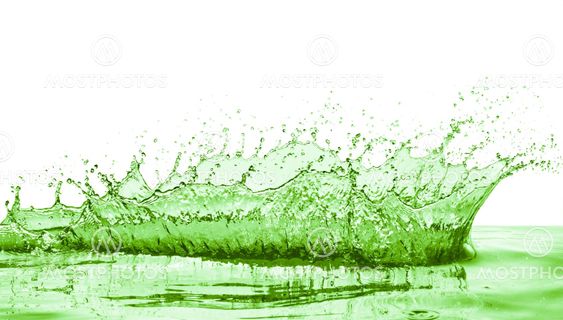 green liquid splash