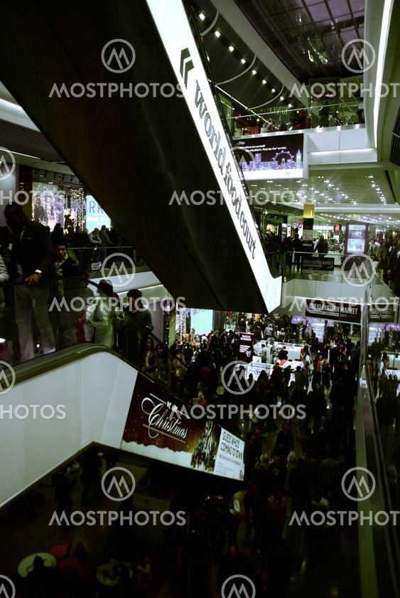 Shopping mall on a saturday