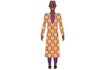 Man in Traditional African Clothing showcasing Cultural...