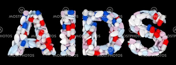 AIDS ord: piller och tabletter form