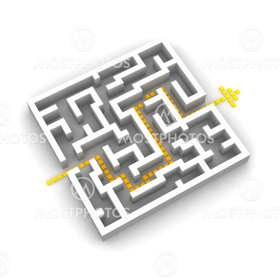 Path through labyrinth